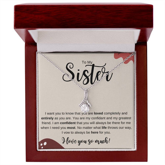 Gift For Sister | Alluring Beauty Necklace | Message Card