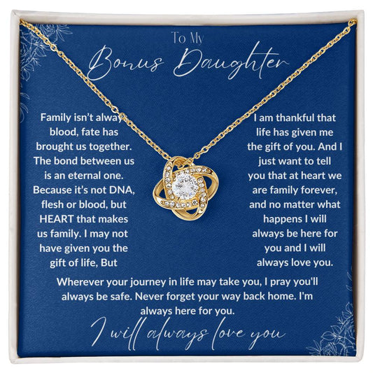 Bonus Daughter| Mother's Gift| Love knot Necklace| Gifts for Daughter